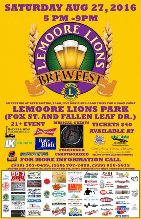 Lemoore Lions prepare for annual Brewfest in the Park Aug. 27